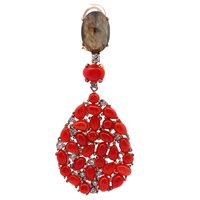 Orecchini Cianfrone Gioielli Donna in Argento Corallo CRISOR06 - CRISOR06